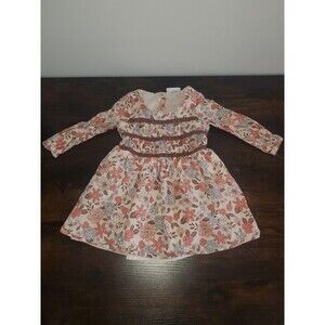 Nicole Miller New York Size 12M Girls Floral Pattern Long Sleeve Dress